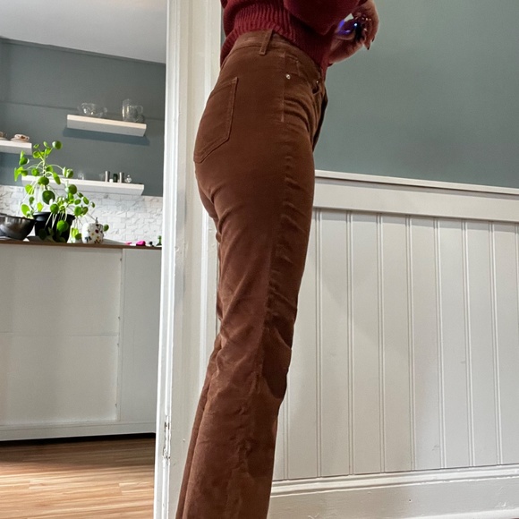 mid-rise bootcut corduroy pants - Picture 8 of 8